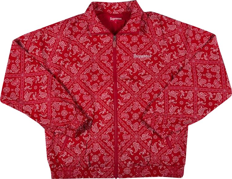 Куртка Supreme Bandana Track Jacket 'Red', красный куртка supreme team varsity jacket red красный