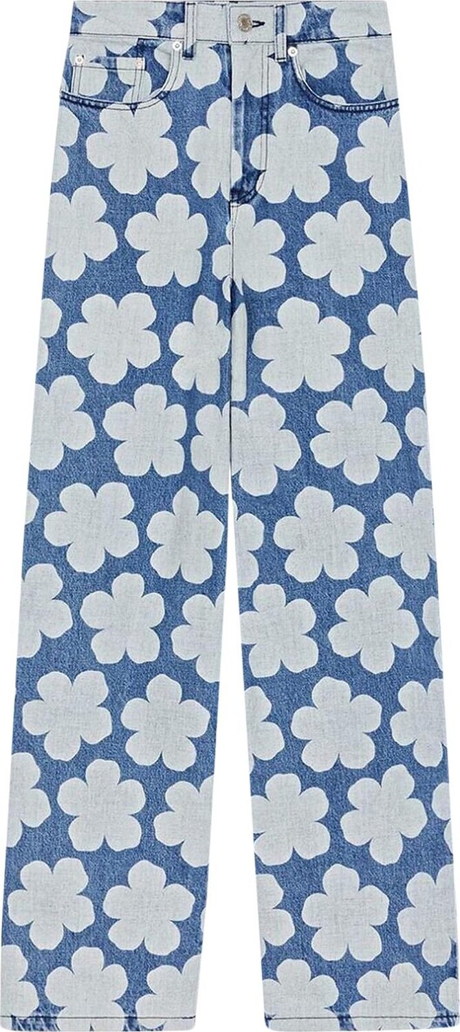 

Джинсы Kenzo Printed Wide Leg Jeans 'Blue', синий