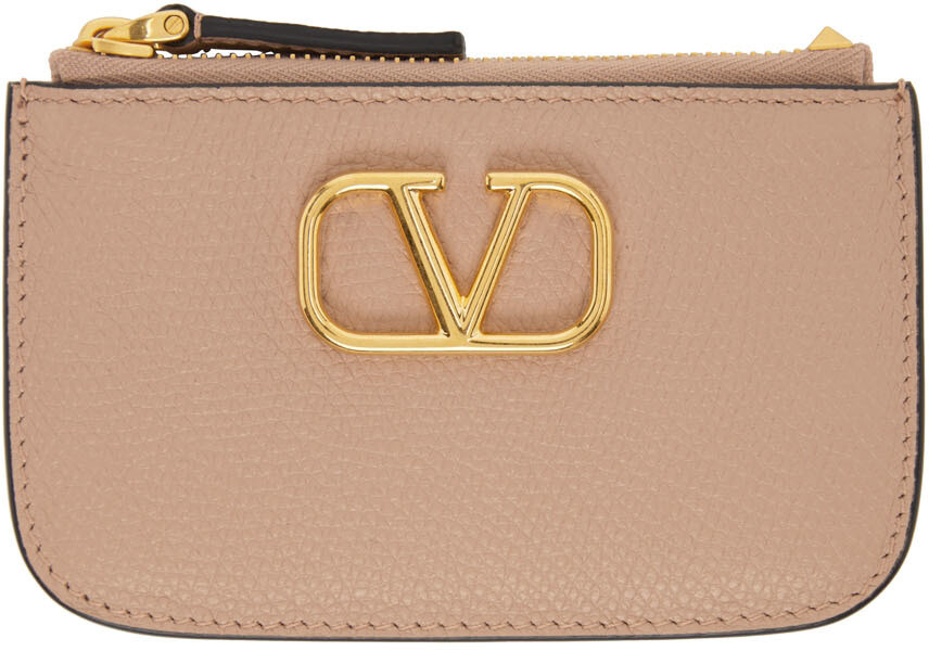 

Бежевый визитница с логотипом VLogo Valentino Garavani