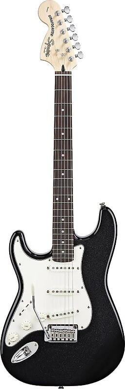 

Squier Standard Stratocaster Left Handed — черный металлик — палисандр Standard Stratocaster Left Handed - Black Metallic - Rosewood