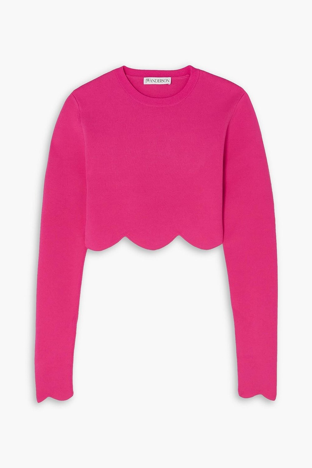 

Укороченный топ из джерси с зубцами JW ANDERSON, розовый
