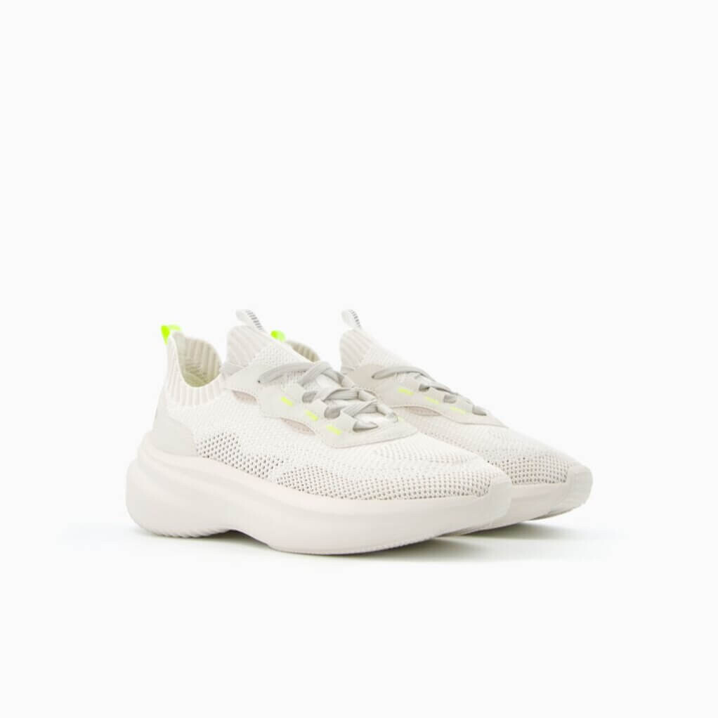 

Кроссовки Bershka Men’s Knit Fabric Trainers, белый