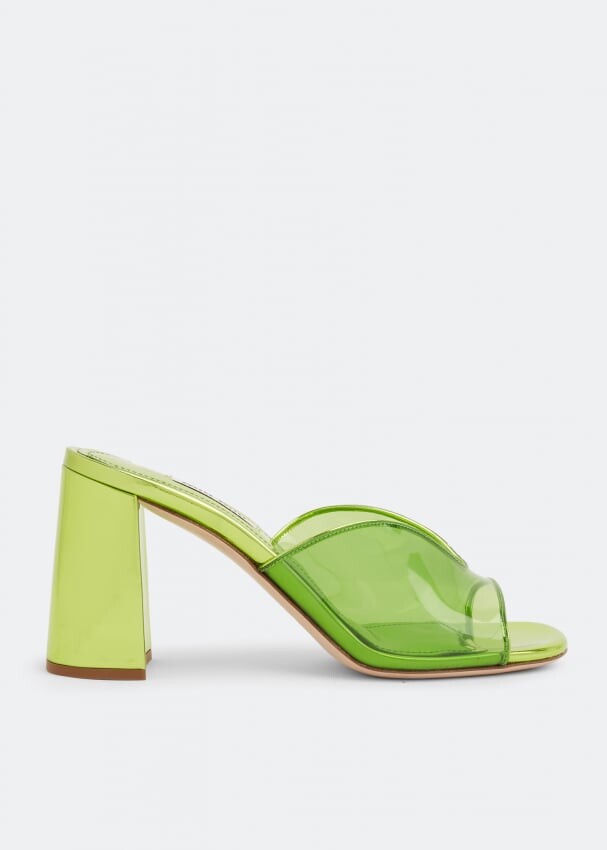 

Сандалии MIU MIU Metallic leather sandals, зеленый