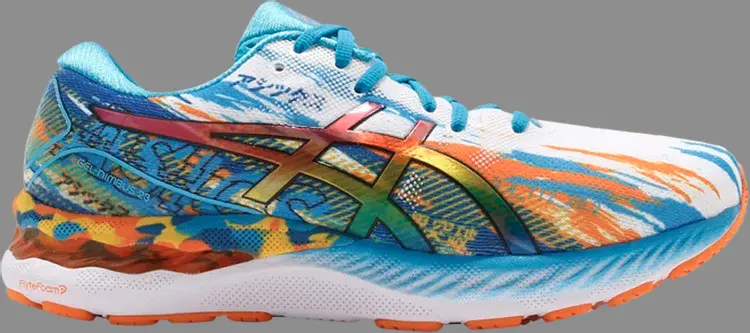 

Кроссовки gel nimbus 23 'color injection - digital aqua' Asics, многоцветный, Синий, Кроссовки gel nimbus 23 'color injection - digital aqua' Asics, многоцветный