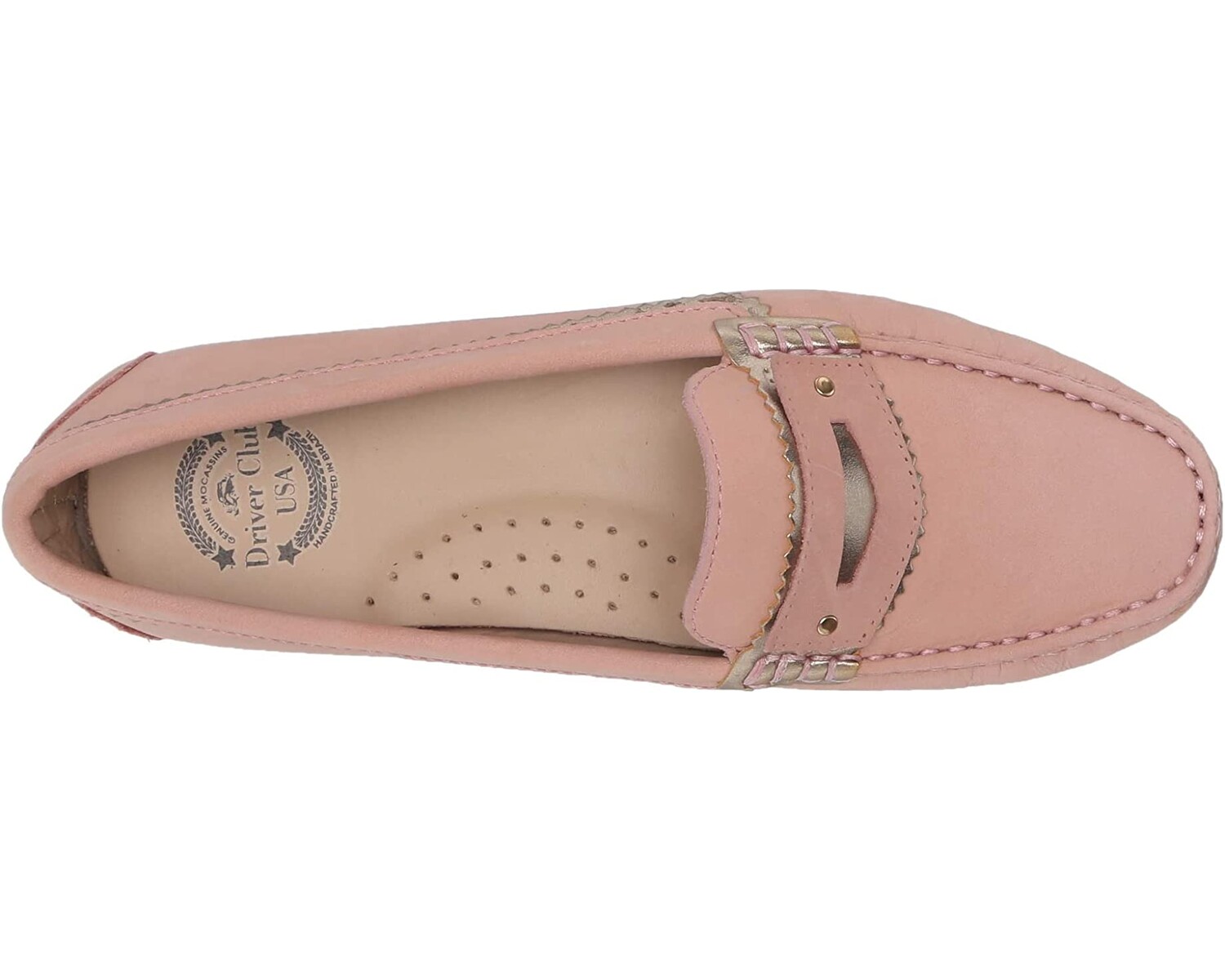 

Лоферы Women's Leather Made in Brazil Luxury Jagged Penny Driving Style Loafer Driver Club USA, румяна нубук