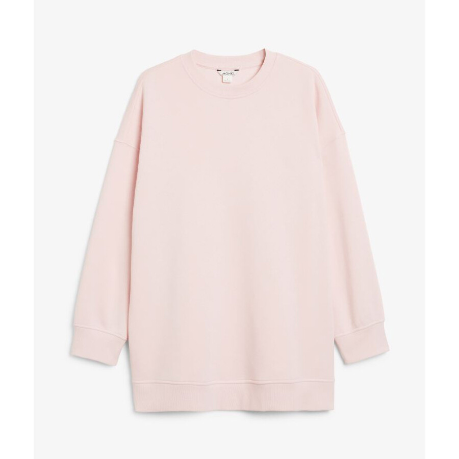 

Свитер Monki Oversized Long Crewneck, светло-розовый