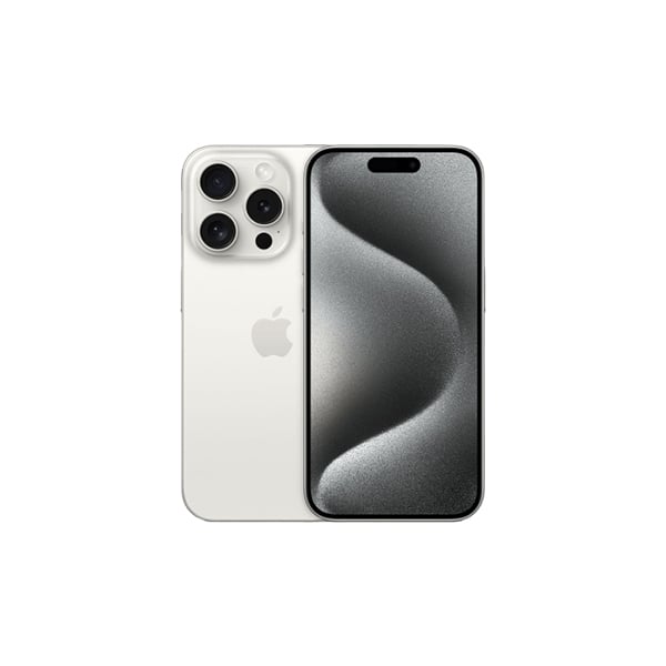 Смартфон Apple iPhone 15 Pro, 128 ГБ, (2 SIM), White Titanium - фото