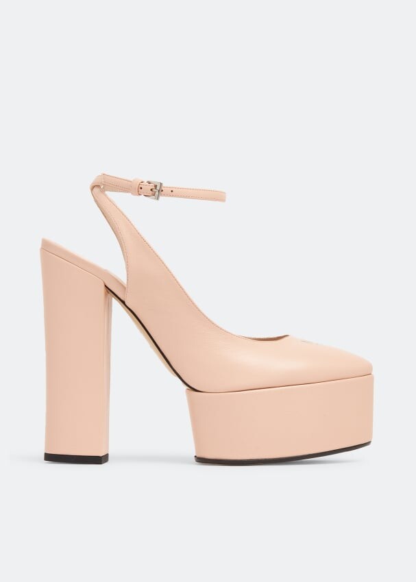 

Туфли NO.21 Logo-print platform pumps, розовый