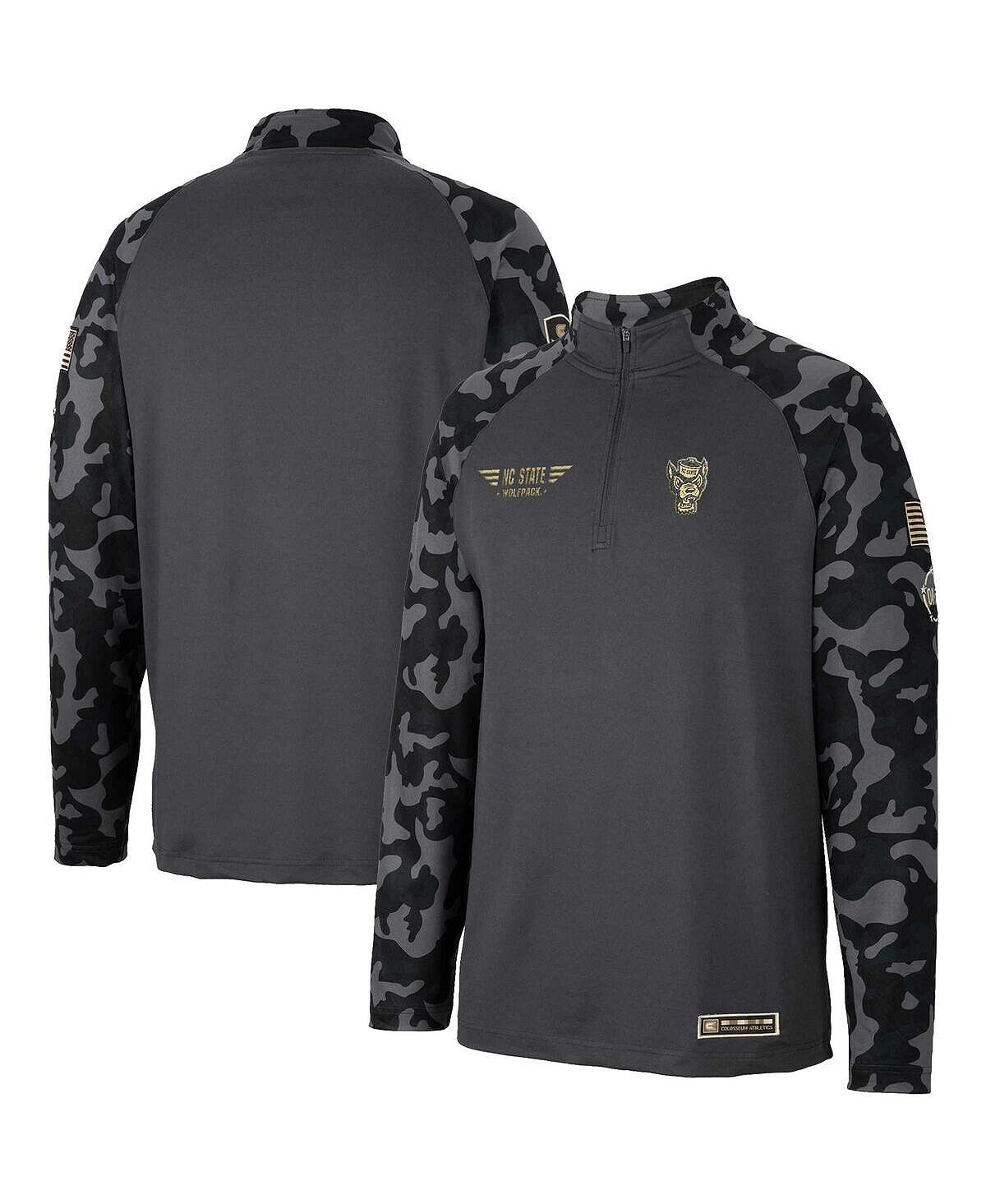 

Мужская темно-серая куртка nc state wolfpack oht в стиле милитари appreciation long range raglan с молнией на четверть Colosseum, мульти