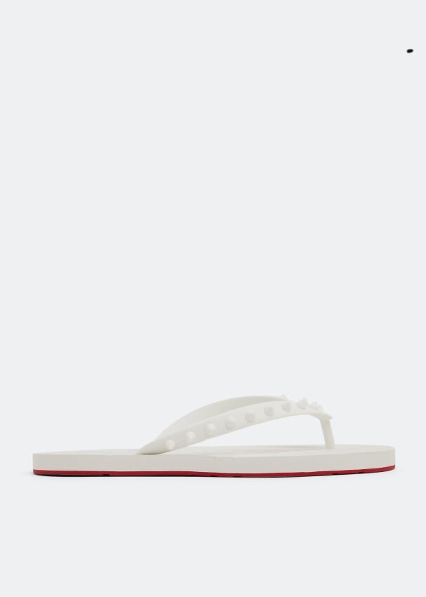 

Шлепанцы CHRISTIAN LOUBOUTIN Loubi flip flops, белый