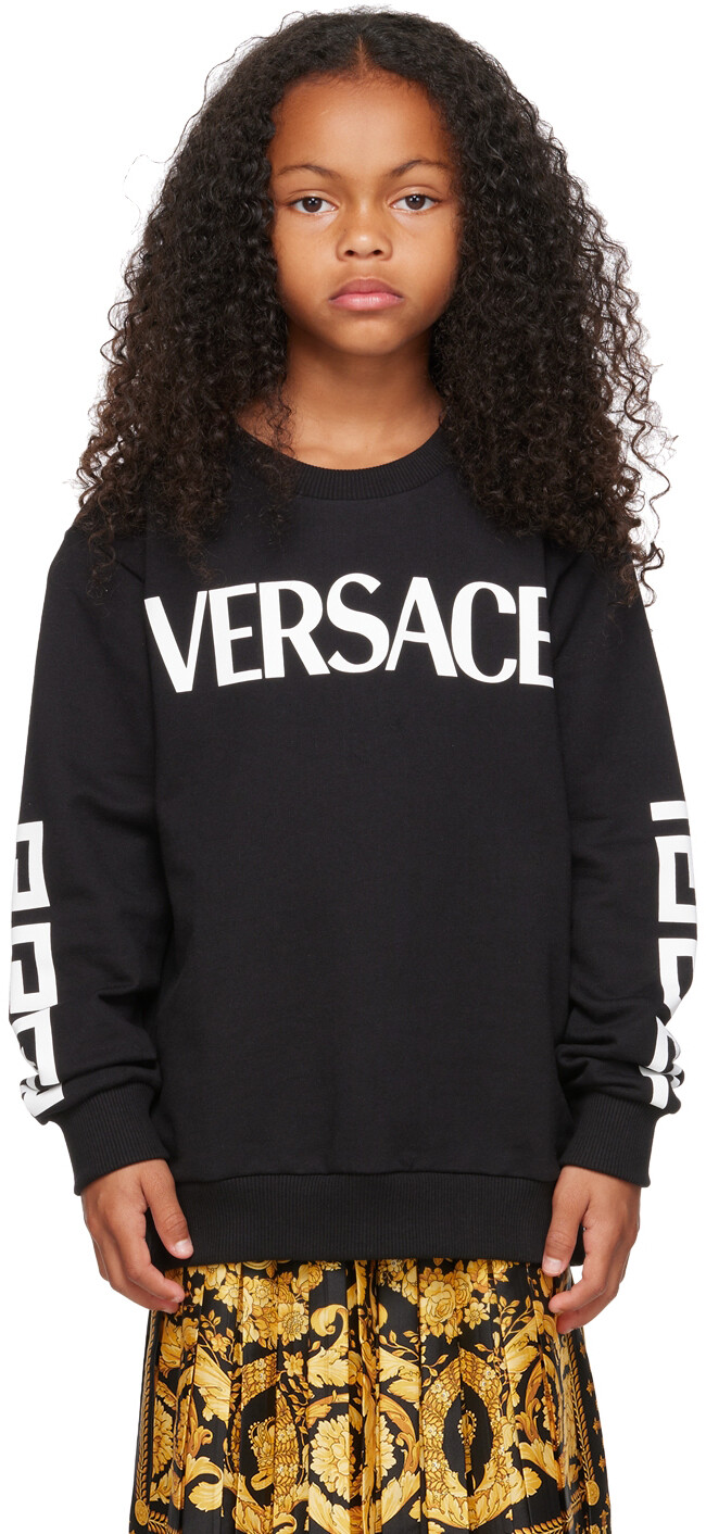 

Детская черная толстовка Greca Versace