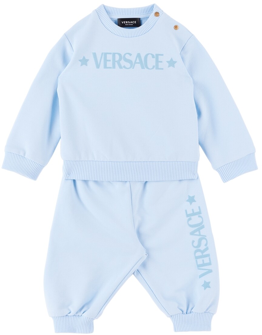 

Голубой спортивный костюм из флока Versace