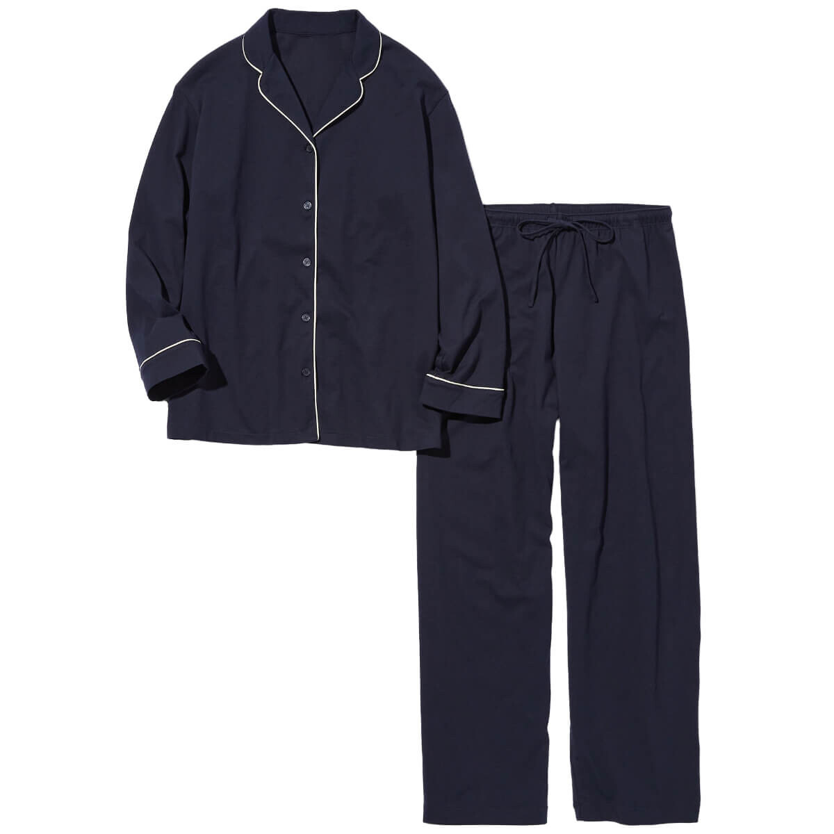 

Пижама Uniqlo AIRism Cotton Long Sleeved, темно-синий