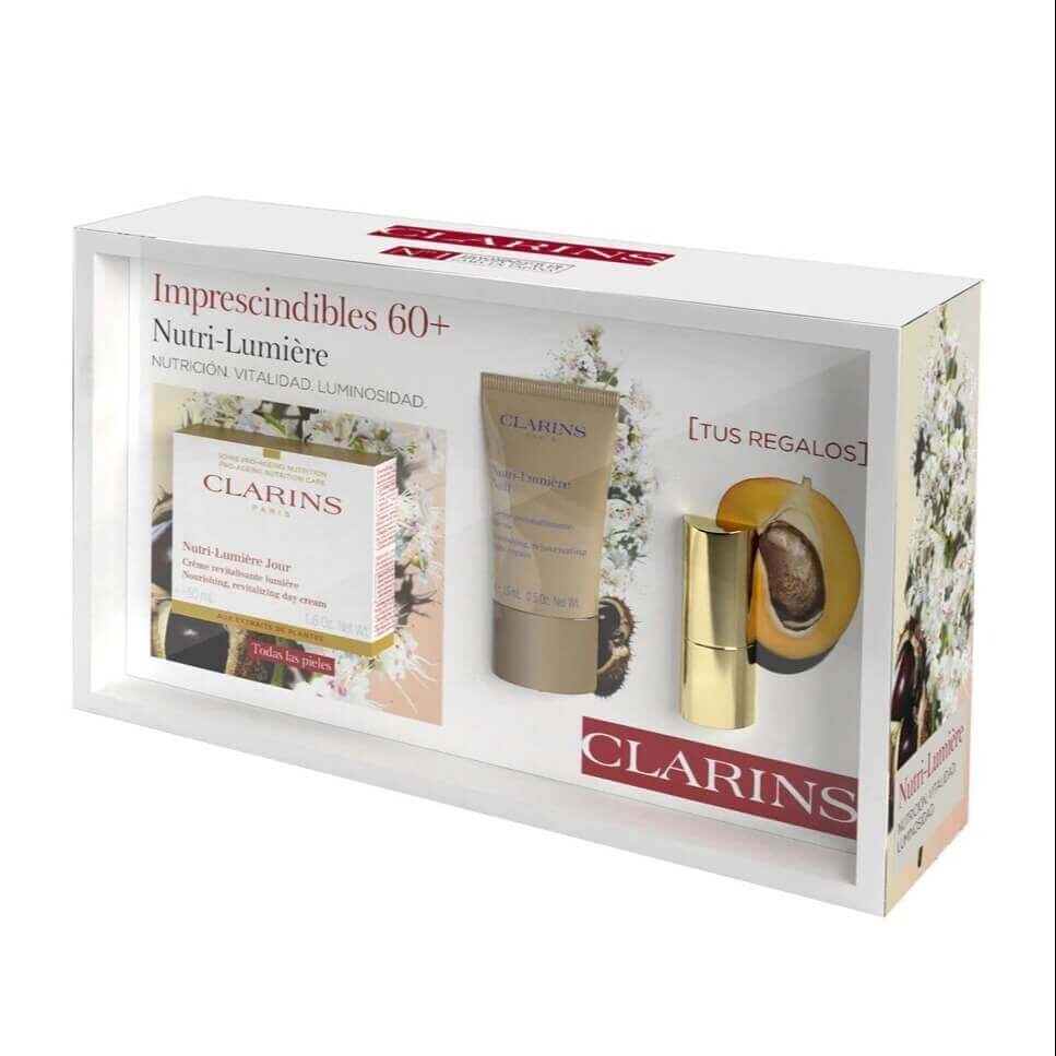 Подарочный набор Clarins Nutri Lumiere, 3 предмета clarins nutri lumiere age defying set