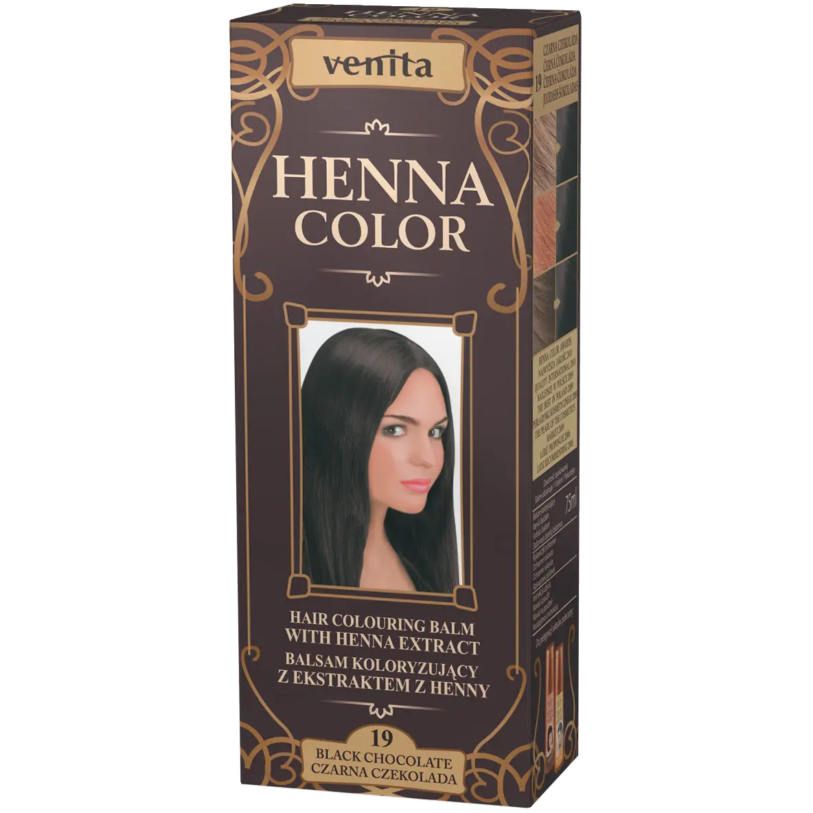 

Venita Henna Color бальзам-краска с экстрактом хны для волос 19 черный шоколад, 75 мл