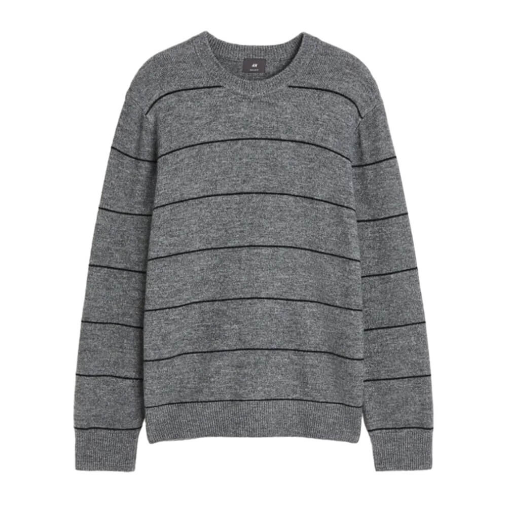 

Свитер H&M Regular Fit Fine-knit, серый
