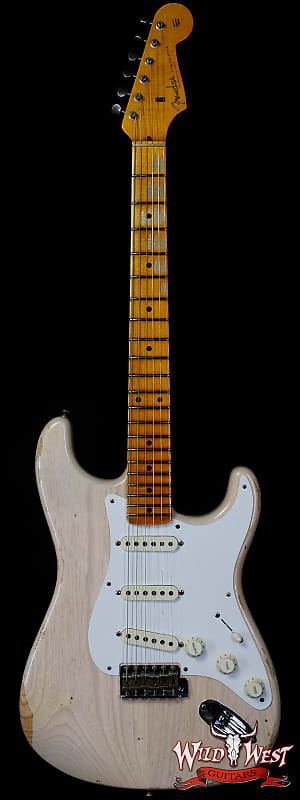 

Звукосниматели Fender Custom Shop 1957 Stratocaster с ручным заводом Quatersawn Maple Neck Relic Aged White Blonde Fender Custom Shop 1957 Stratocaster Hand-Wound Pickups Quatersawn Maple Neck Relic Aged White Blonde