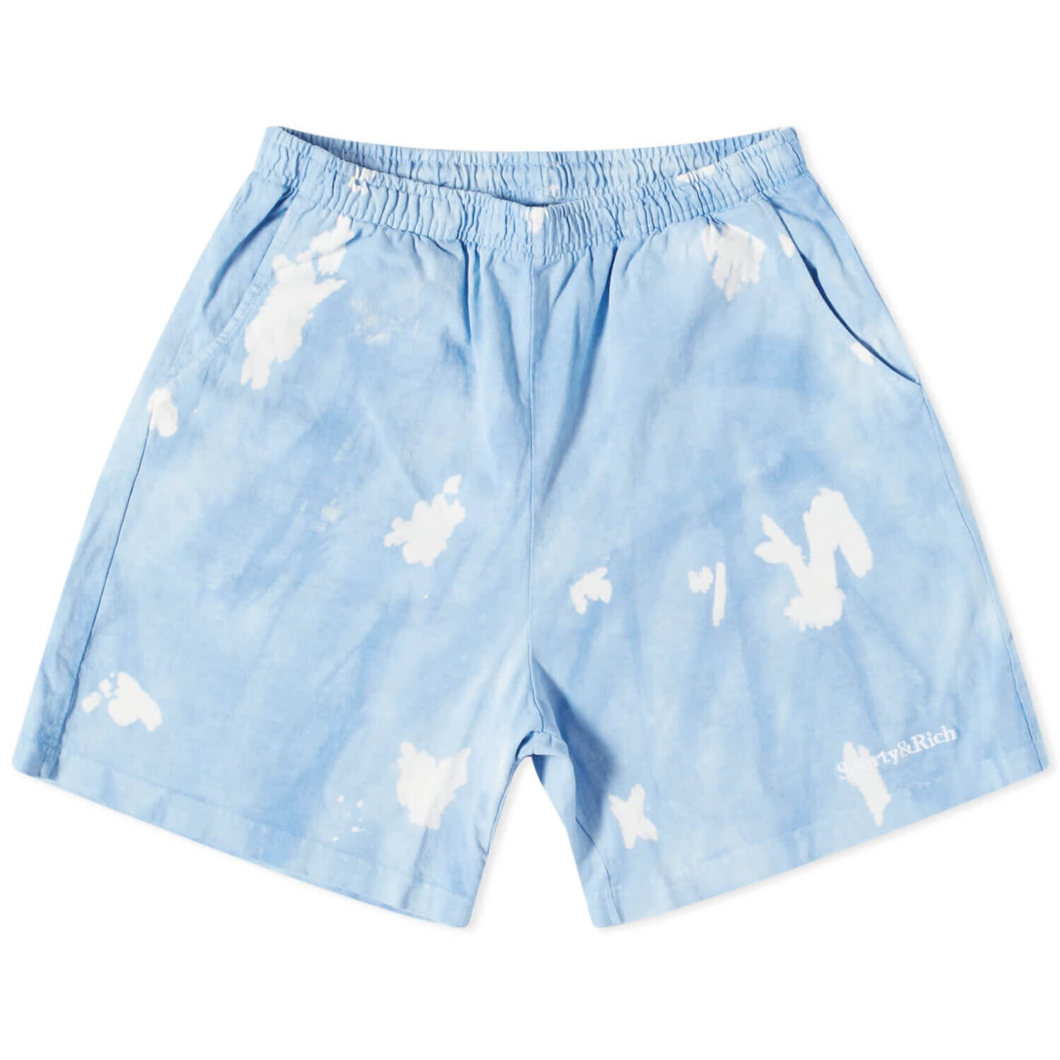 

Шорты Sporty & Rich Wellness Ivy Tie Dye Gym, голубой/белый