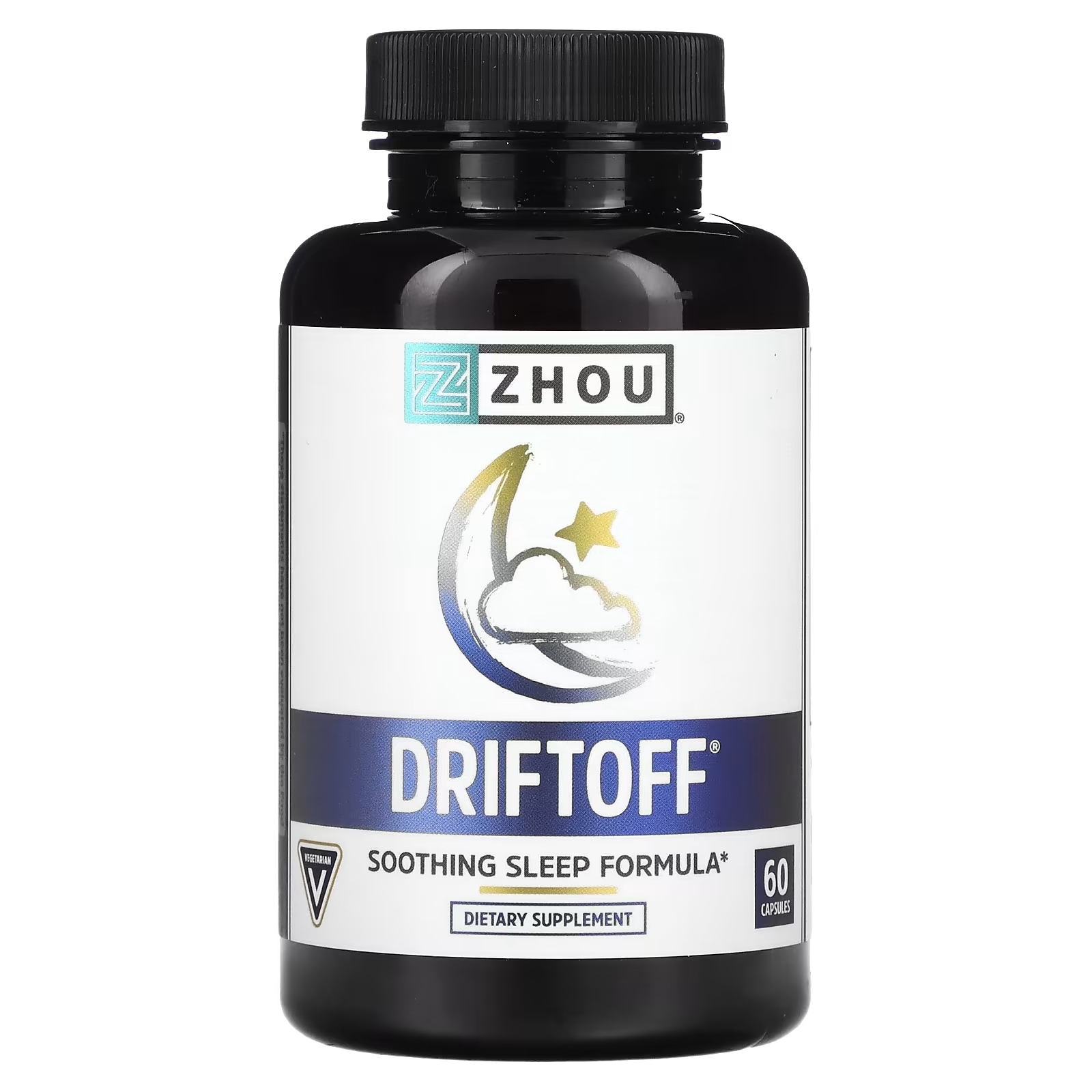 Zhou Nutrition Driftoff успокаивающая формула для сна, 60 капсул