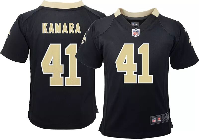 

Черная игровая майка Nike Toddler New Orleans Saints Элвин Камара № 41