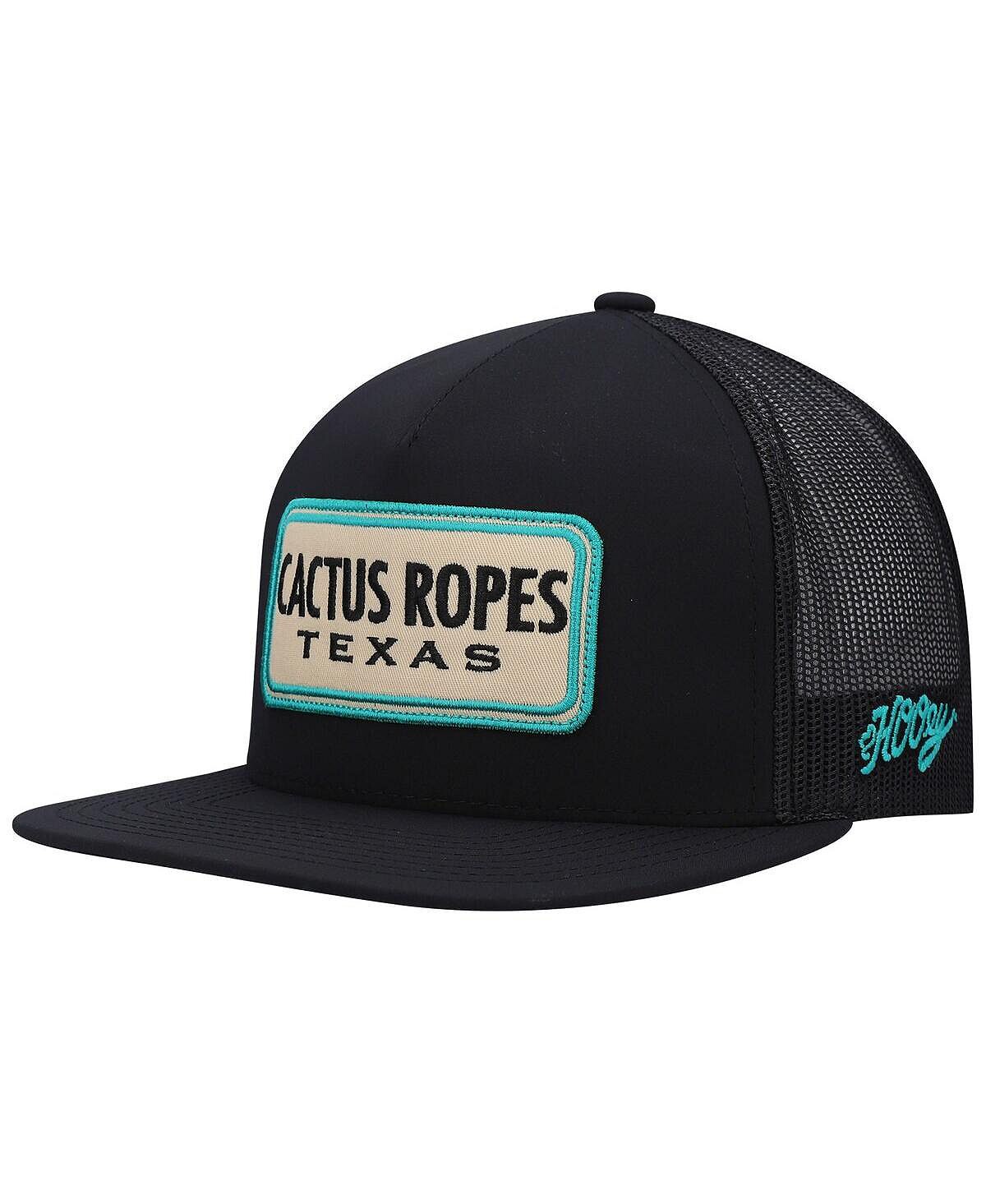 

Мужская черная кепка Trucker Snapback с верёвками Cactus Ropes Hooey