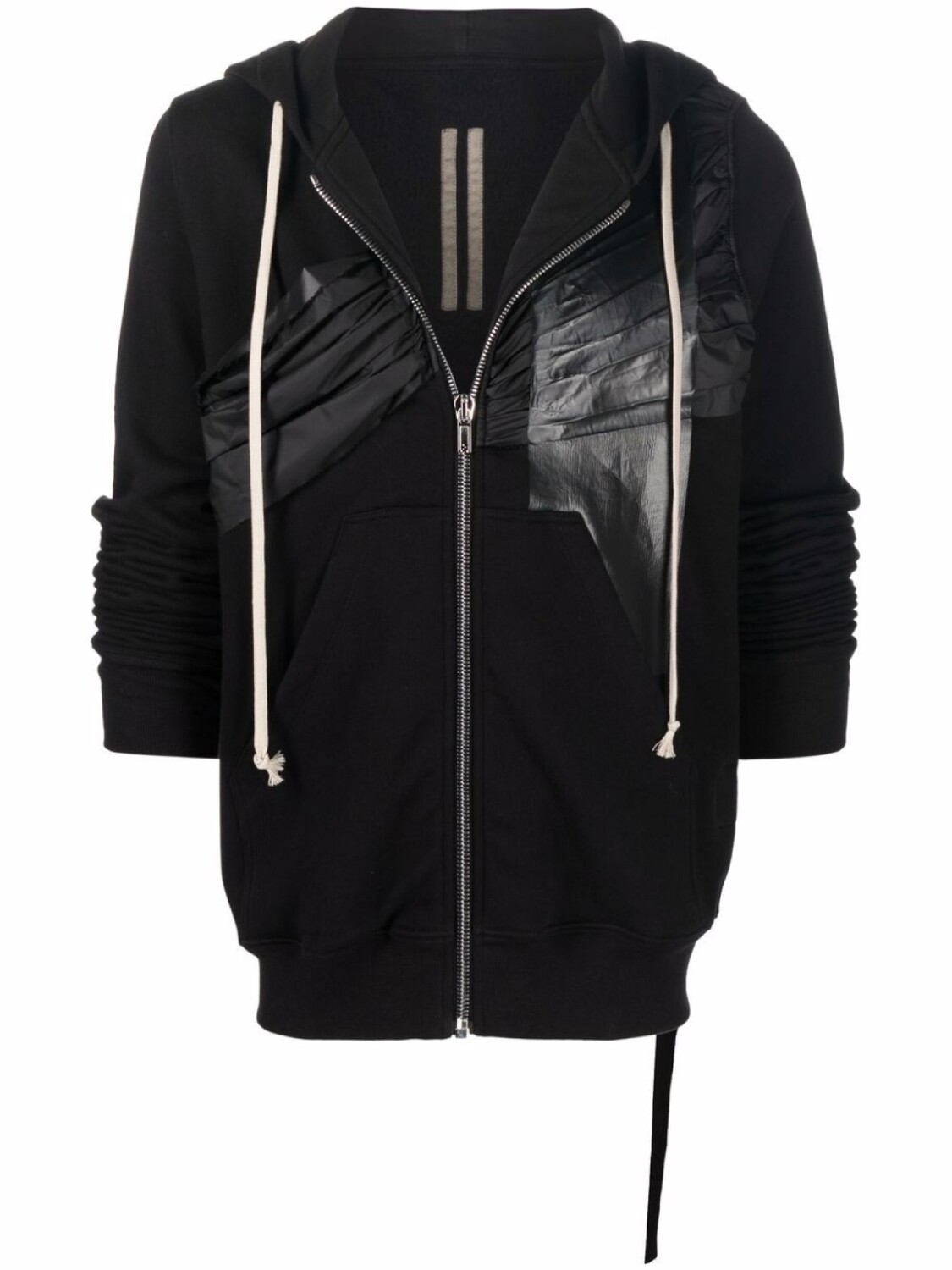 

Rick Owens DRKSHDW худи на молнии в технике пэчворк, черный