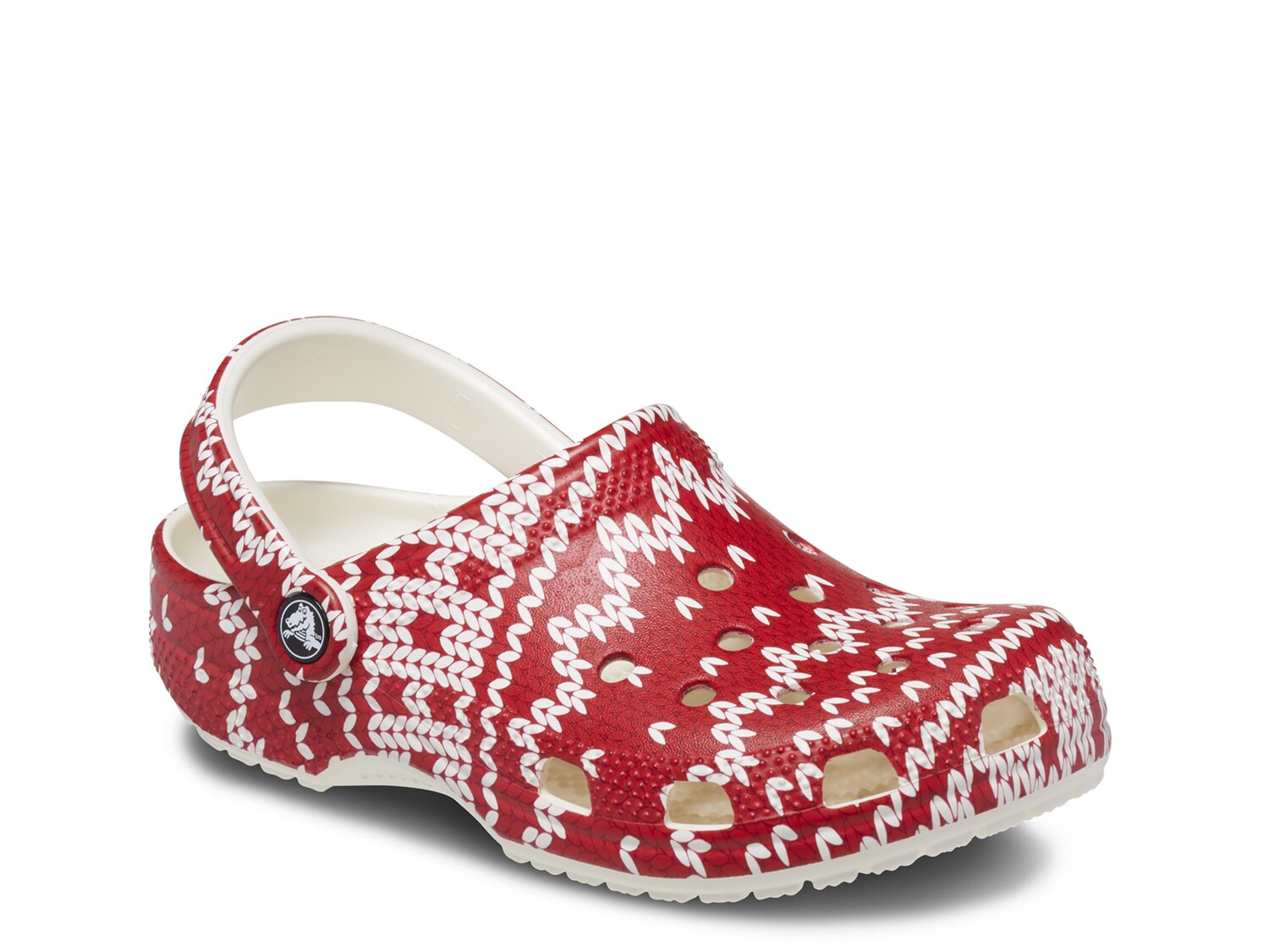 Сабо Crocs Classic Holiday Sweater, красный сандалии crocs classic cozzzy sandal цвет multi holiday sweater