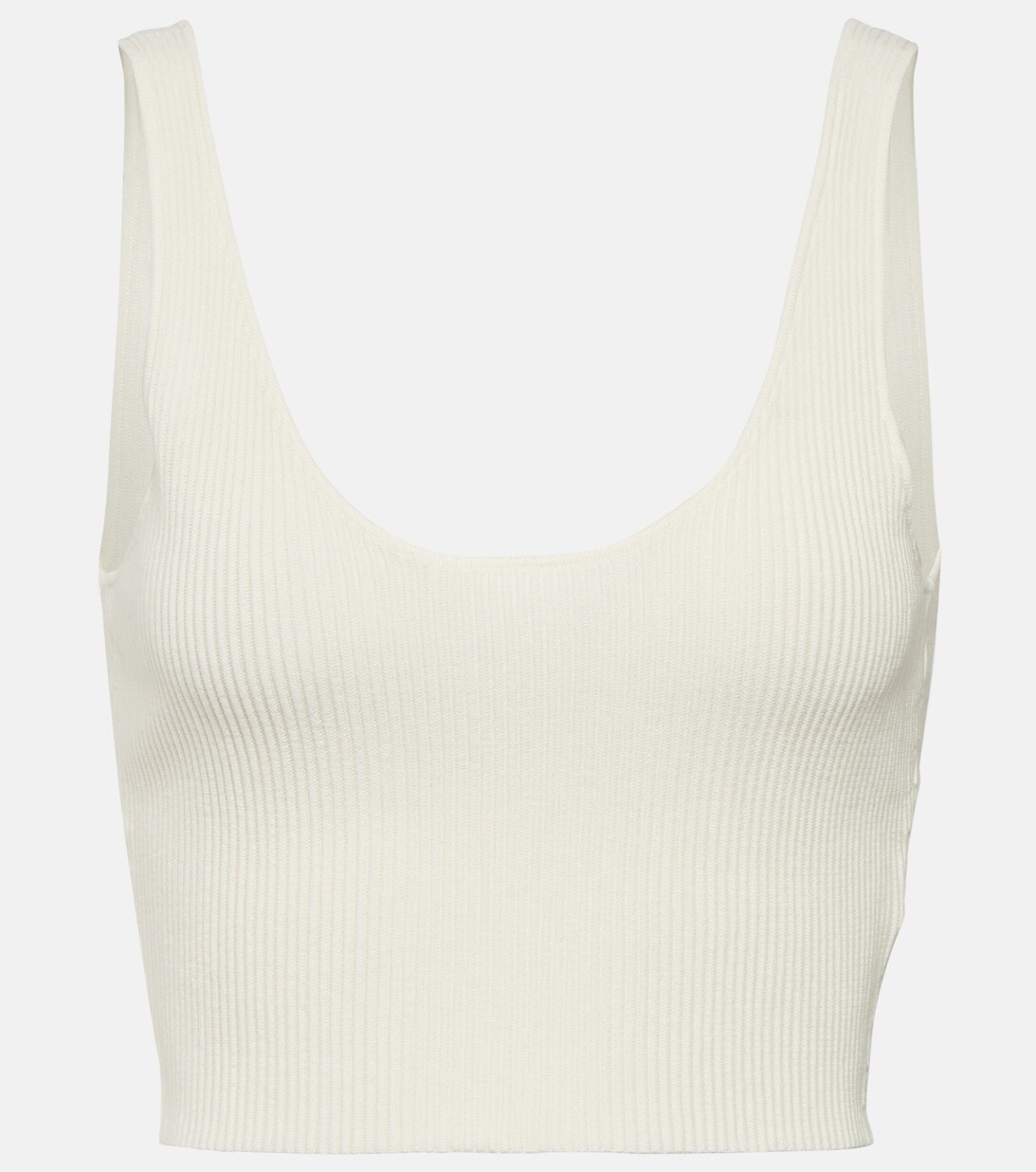 

Укороченный вязаный топ из шерсти CHLOÉ, белый