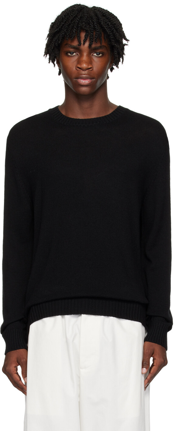

Черный свитер с вышивкой Jil Sander