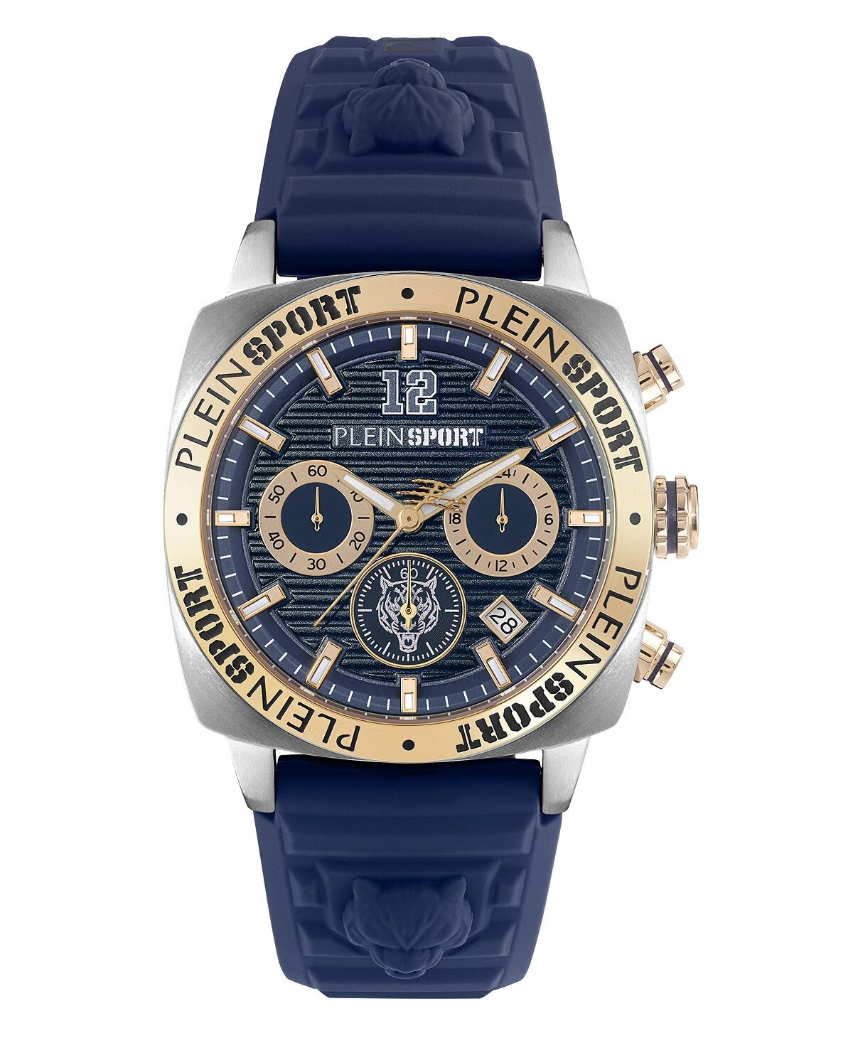 

Мужские часы Wildcat с синим силиконовым ремешком, 40 мм Plein Sport