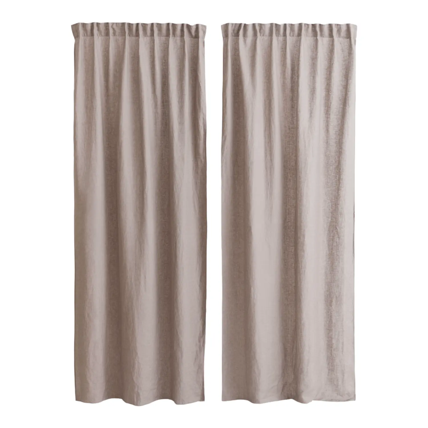 

Шторы H&M Home 2-pack Linen Panels, 2 предмета, серо-коричневый