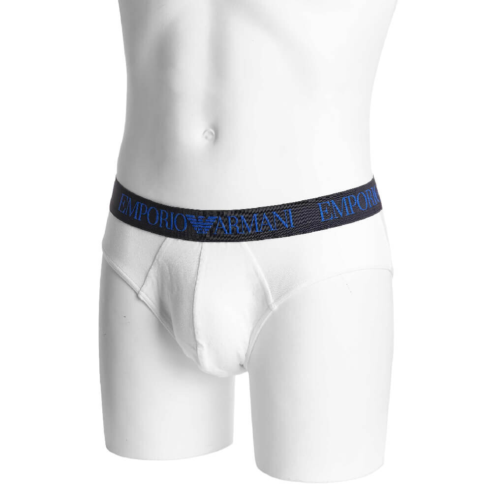 

Комплект трусов Emporio Armani, 2 предмета, белый/темно-синий