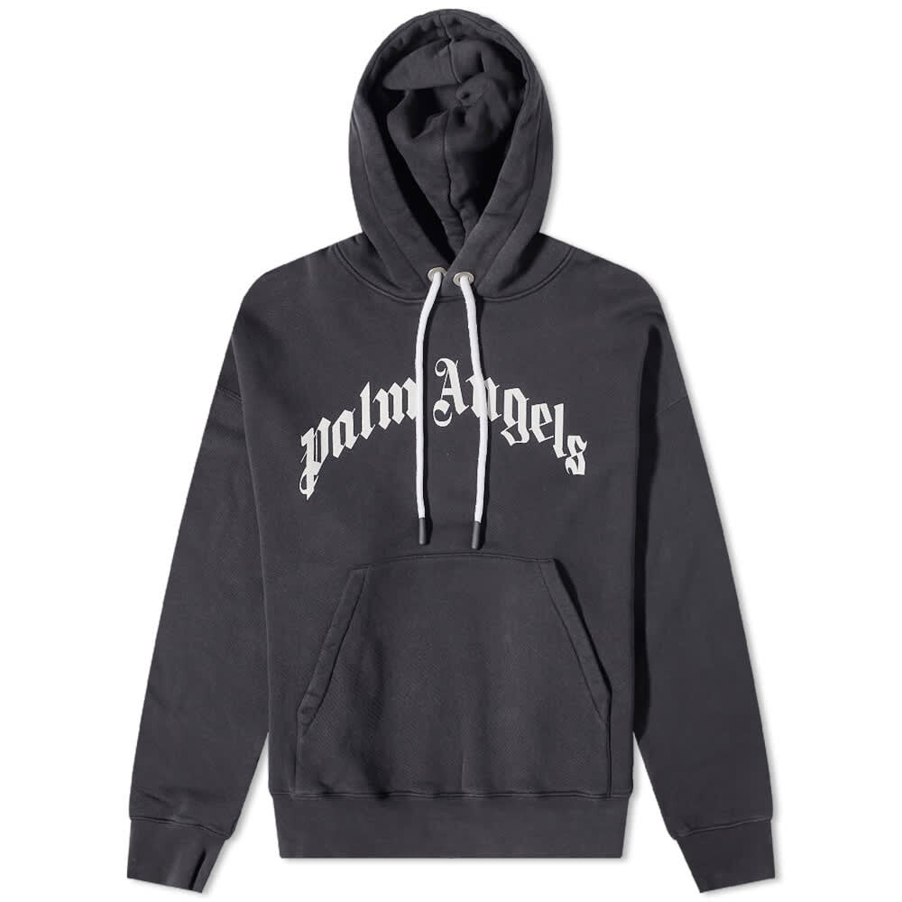 

Толстовка Palm Angels Curved Logo Popover Hoody, Серый