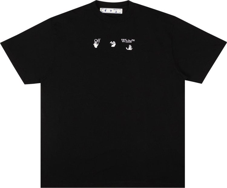 Футболка Off-White Peace Worldwide Short-Sleeve Over Tee 'Black/Green', черный - фото