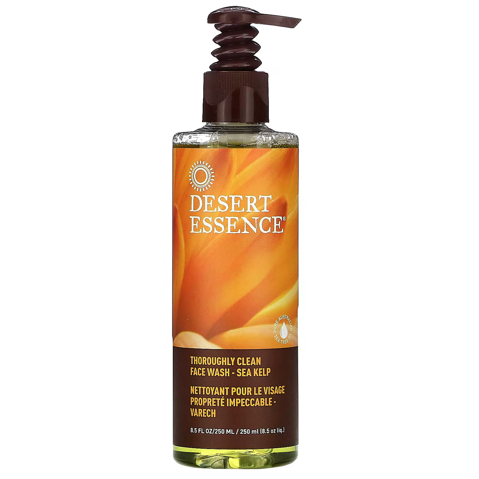 Desert Essence, Очищающий гель для умывания, тщательная очистка, морские водоросли, 8,5 ж. унц. (250 мл) 35213