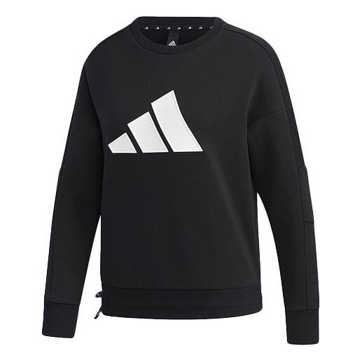 

Толстовка Adidas Str Sweat Athleisure Casual Sports Printing Logo Round Neck Pullover Black, Черный