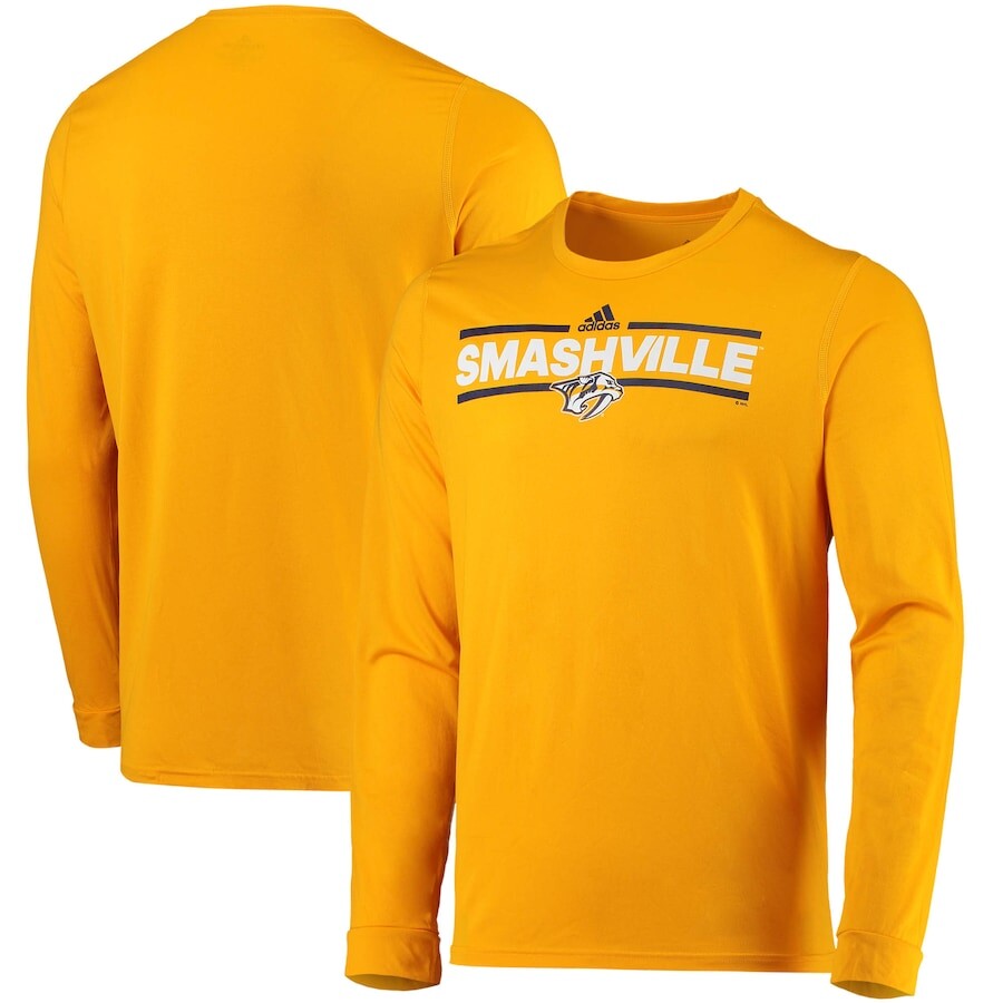 

Футболка с длинным рукавом adidas Nashville Predators, золотой