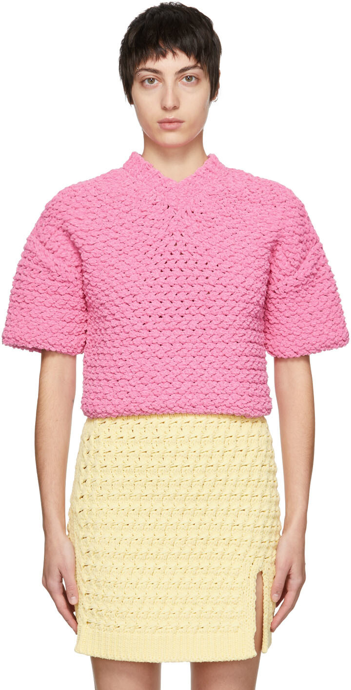 

Розовый тяжелый свитер Bottega Veneta