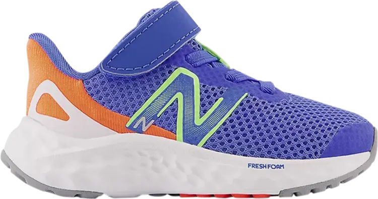 

Кроссовки New Balance Fresh Foam Arishi v4 Bungee Lace Toddler Wide 'Bright Lapis Neon Dragonfly', синий