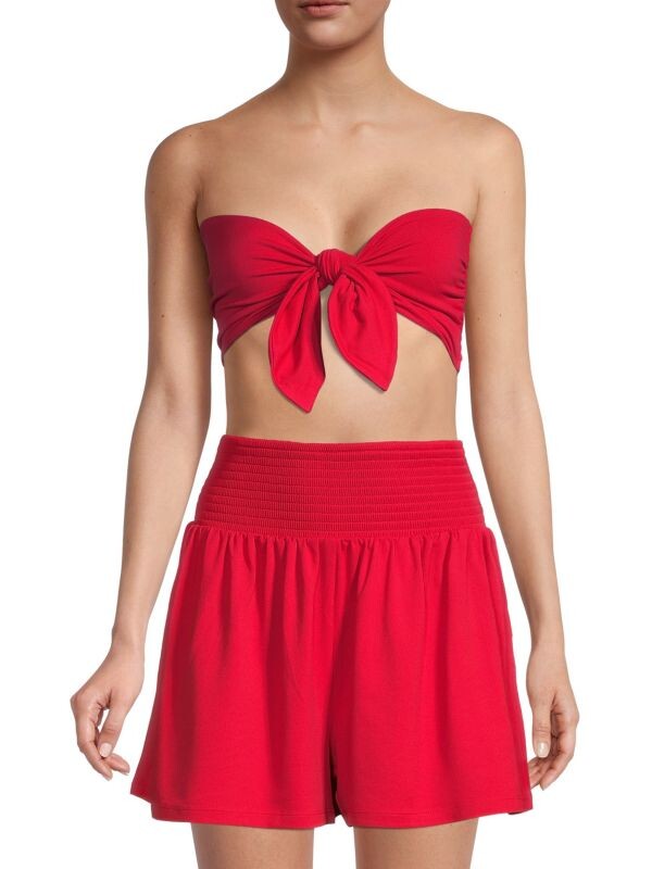 

Укороченный топ Susana Monaco с бантом, perfect red