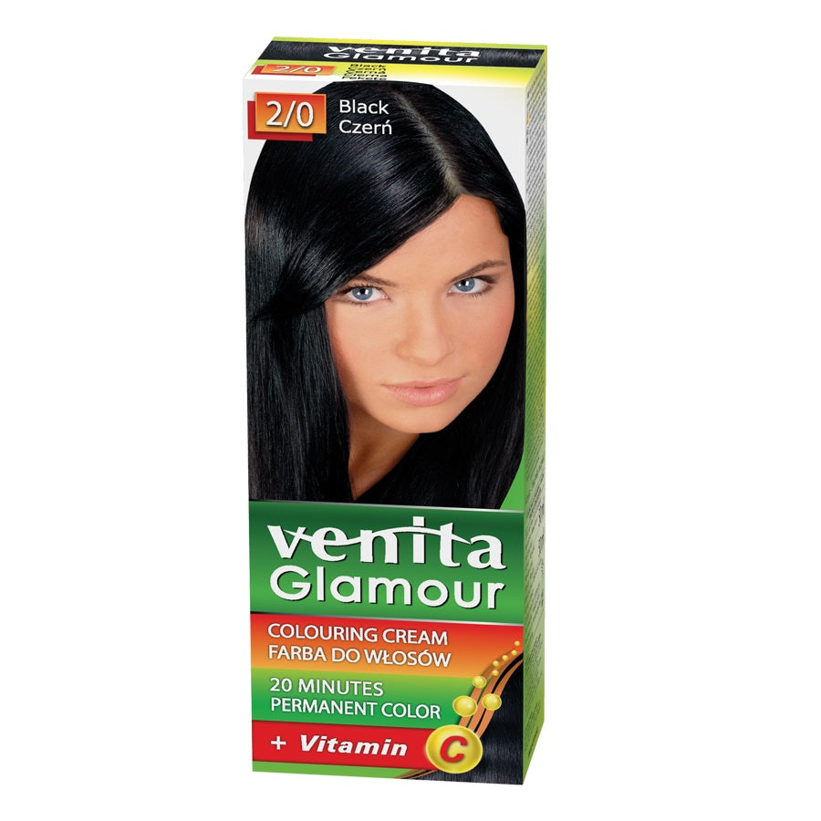Venita Краска для волос Glamour 2/0 Черный