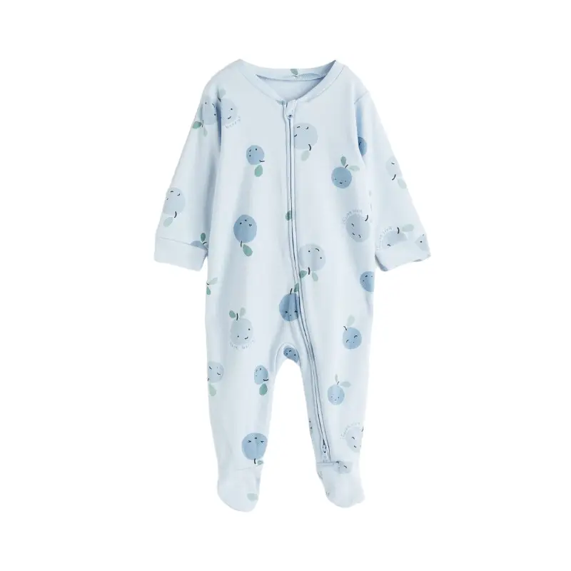 

Пижама детская H&M Printed, голубой/черника