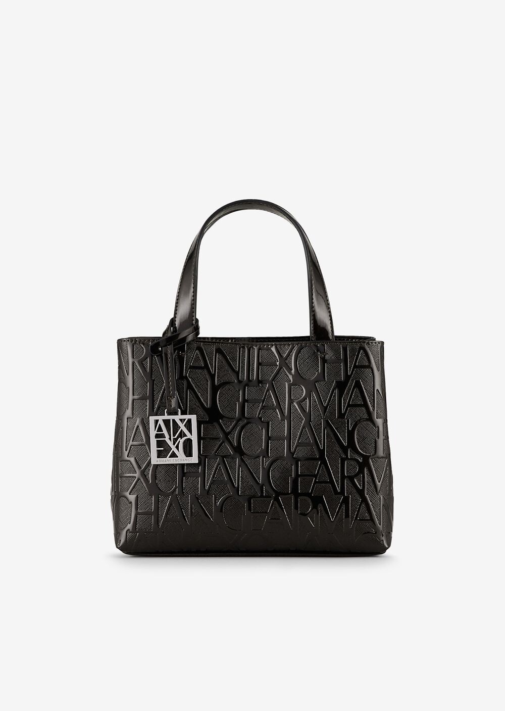 

Маленькая сумка-тоут с тиснением Armani Exchange, черный