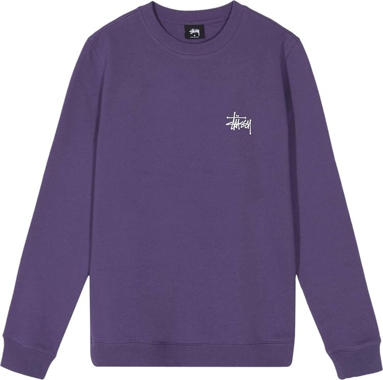 

Толстовка Stussy Basic Crew 'Purple', фиолетовый