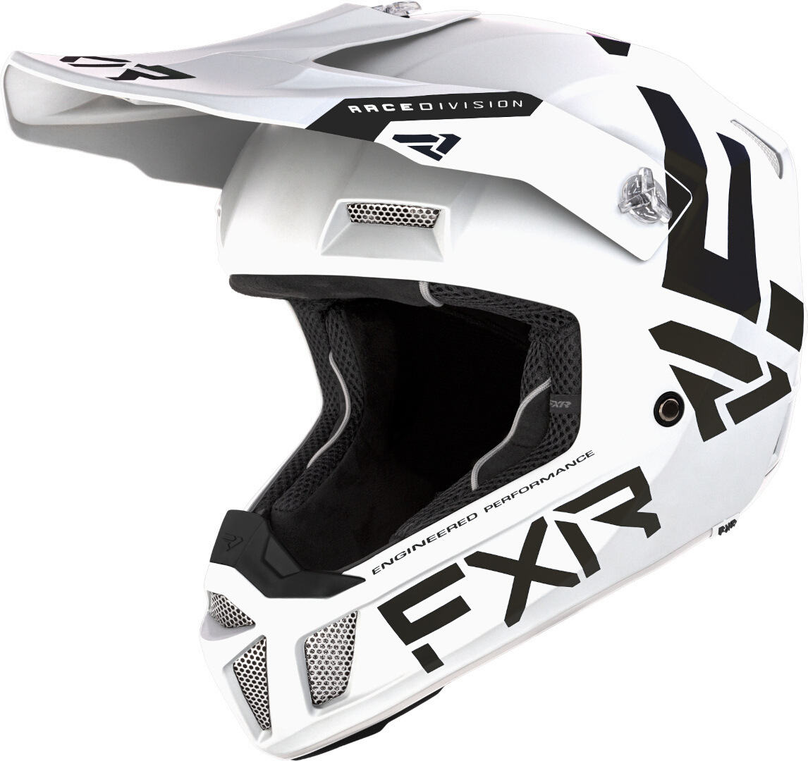 Шлем FXR Clutch CX MX Gear для мотокросса, белый/черный шлем для мотокросса clutch cx mx gear fxr белый черный