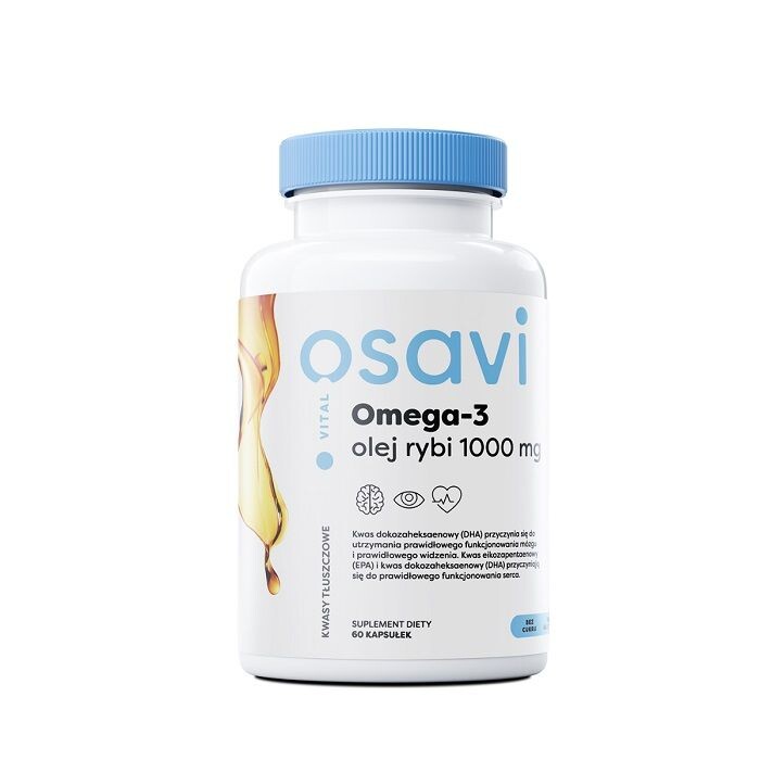 

Osavi Omega-3 1000mg Olej Rybi Cytrynowyомега 3 жирные кислоты, 60 шт.