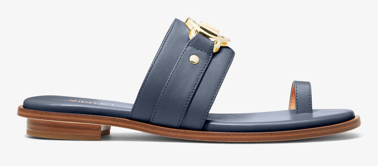 

Кожаные сандалии Michael Michael Kors Rory, темно-синий/коричневый/золотой