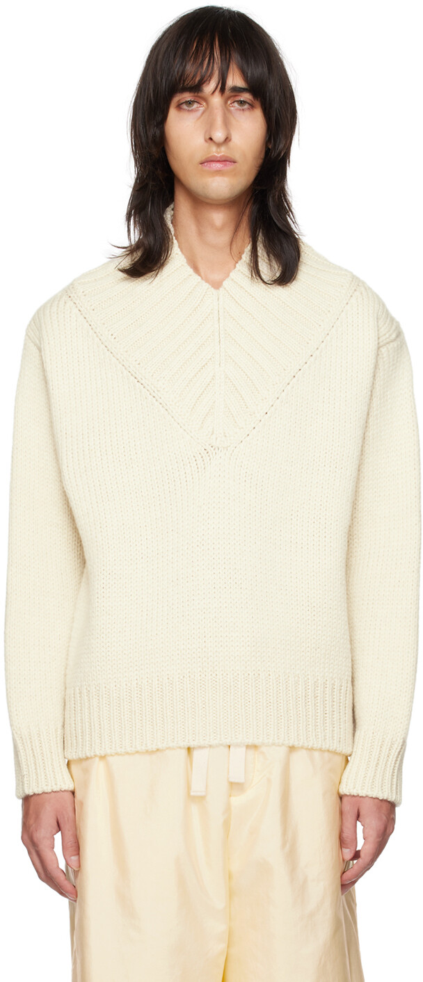 

Свитер Off-White с v-образным вырезом Jil Sander