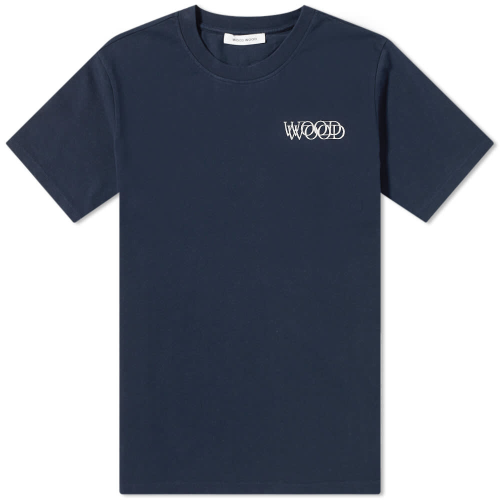 

Футболка Wood Wood Sami Double Logo Tee, Серый