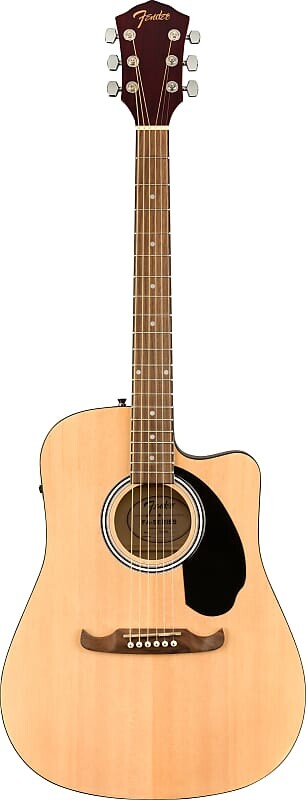 

Fender 0971113221 FA-125CE Dreadnought, накладка на гриф из орехового дерева, натуральный цвет